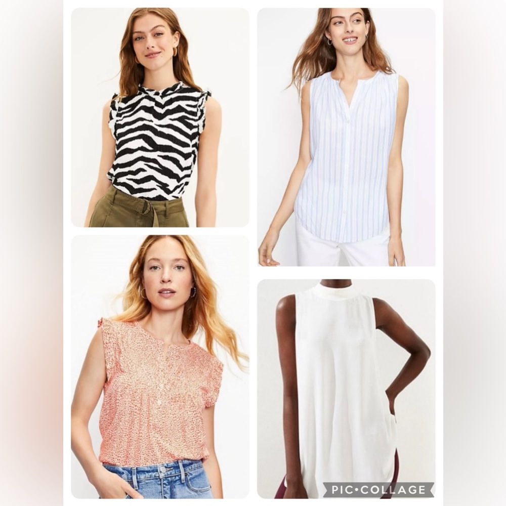 NWT 4 Loft Shelveless Tops Bundle